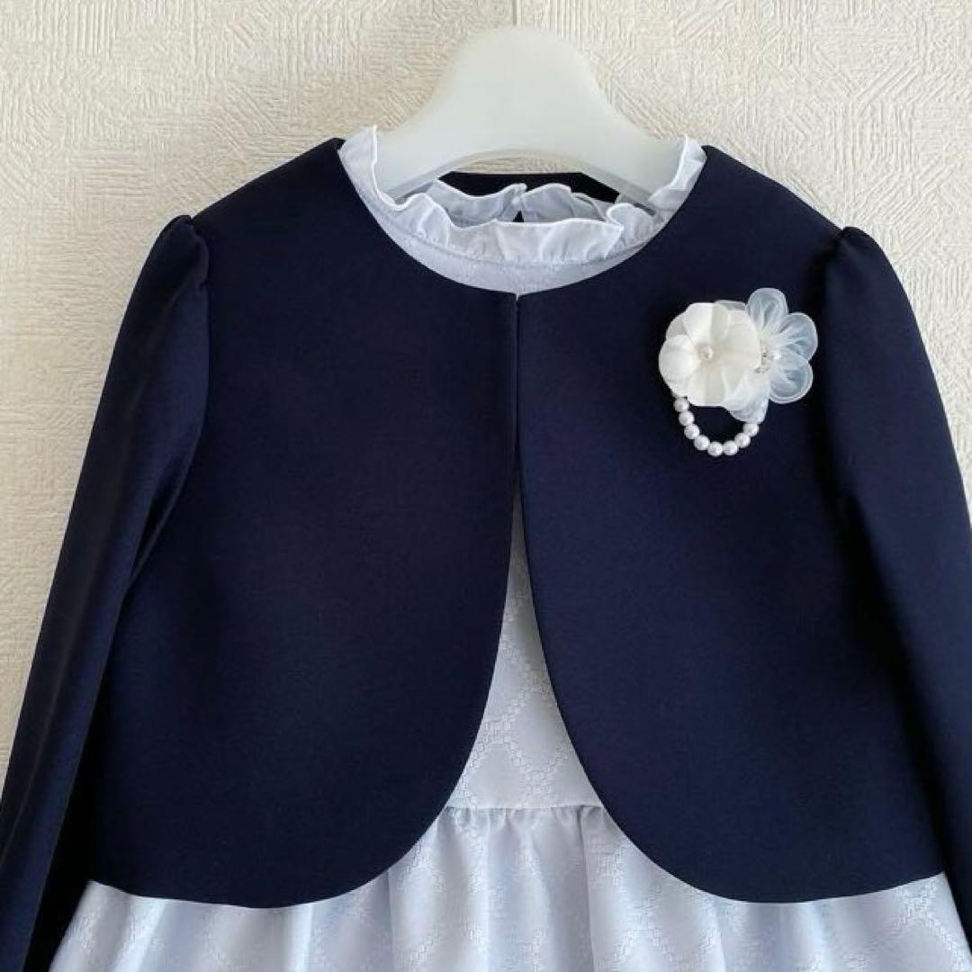 美品!大人気ブルーグレー×清楚系＊120入学式 卒園式 女の子 フォーマル