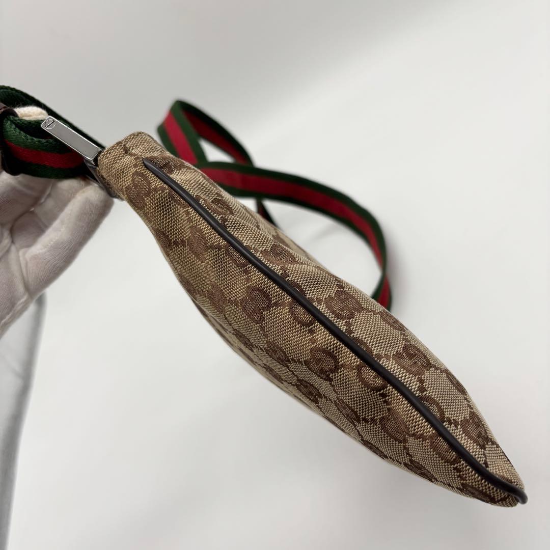 美品 ✨ グッチ シェリーライン ショルダーバッグ サコッシュ GG