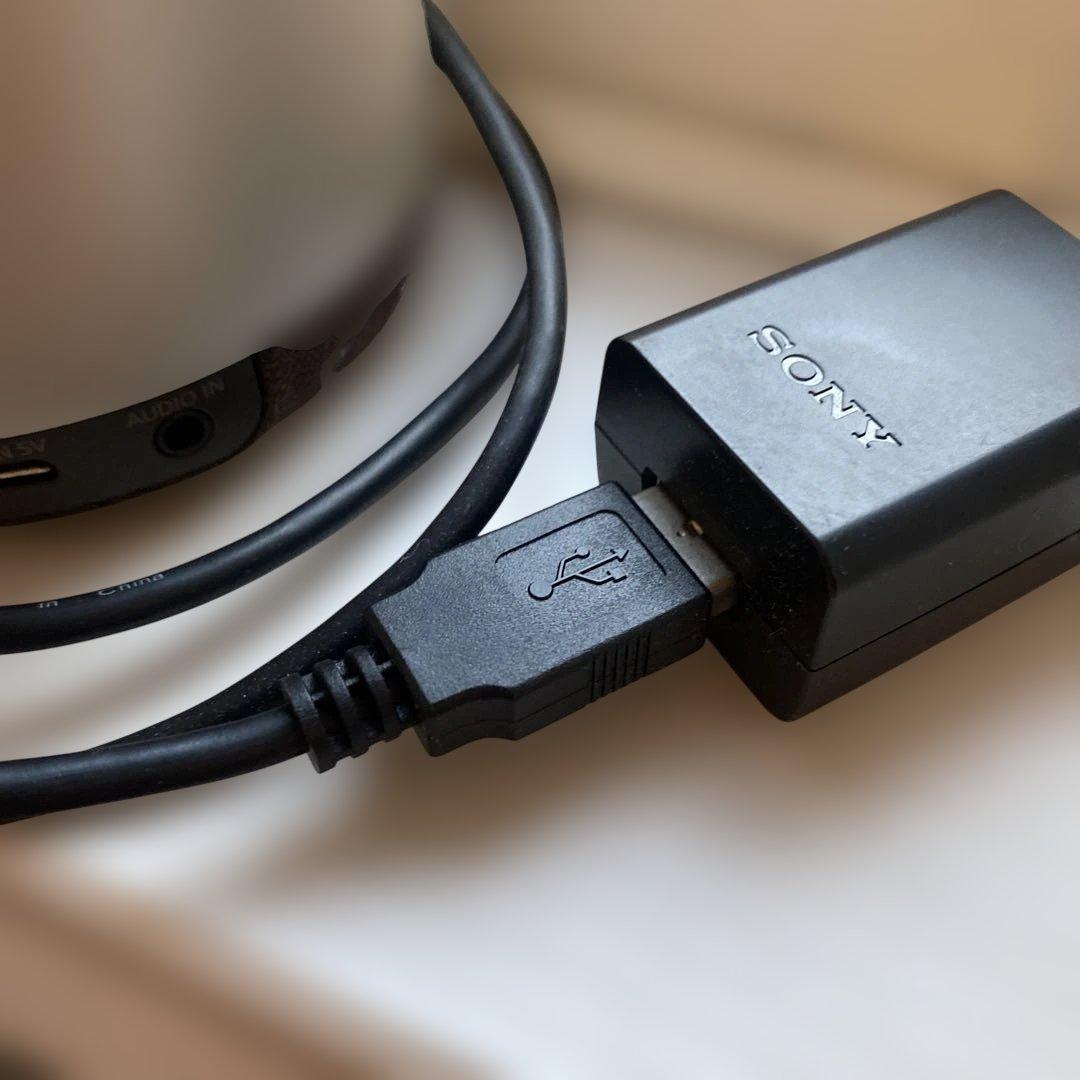 SONYグラスサウンドスピーカー LEDライト付き シルバー