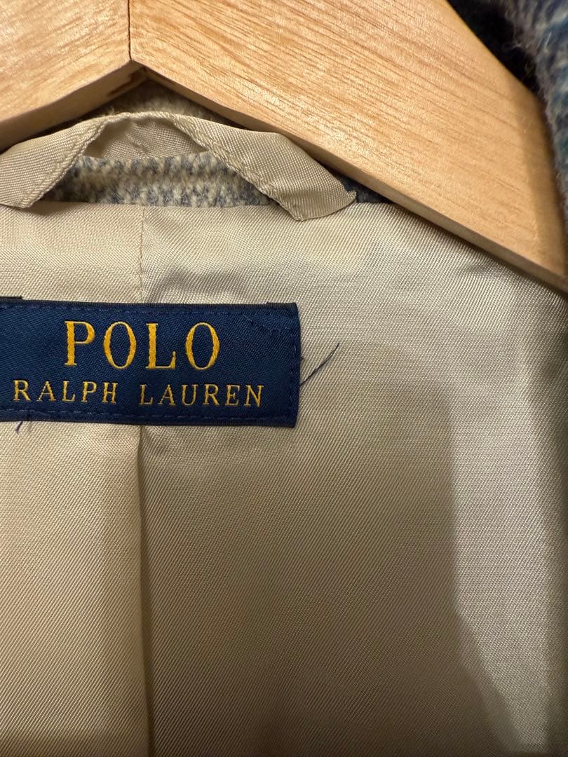 ラルフローレン　オンブレ　チェック　Pコート