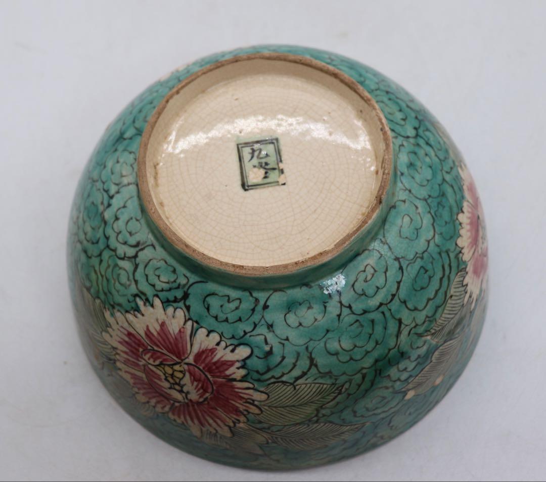 江戸晩期　古九谷　大鉢　アンティーク　木箱入　送料込み251107