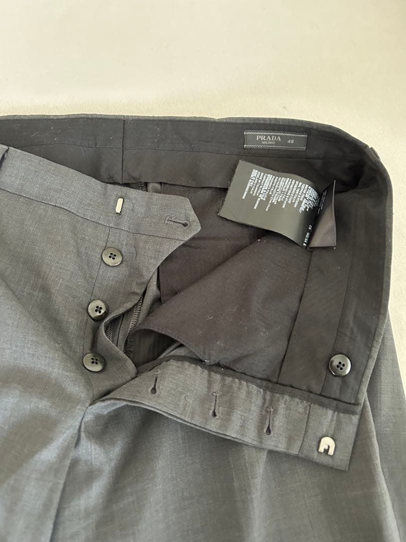 スーツ prada archive wool slacks grey