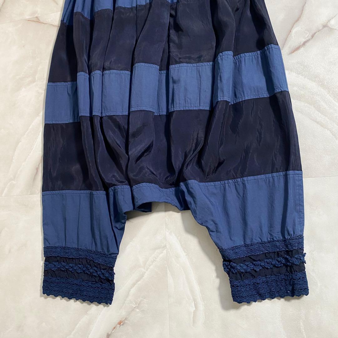 A16629 美品 トリココムデギャルソン 14ss ボーダーバルーンパンツ