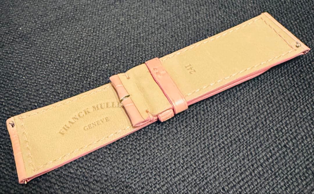 【新品 純正】フランクミュラー ロングアイランド 1200ベルト 艶ありピンク