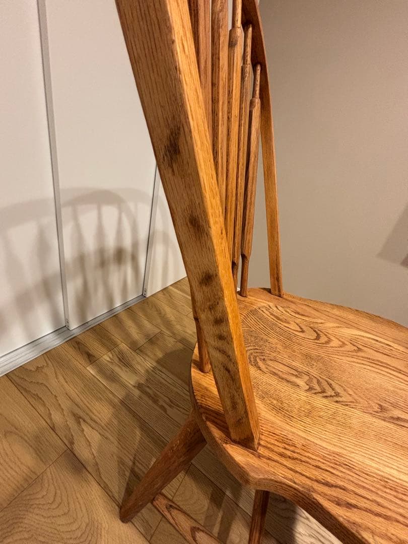 希少　アメリカ製　ダイニングチェア　　アンティーク　剥離　無垢材 レトロ