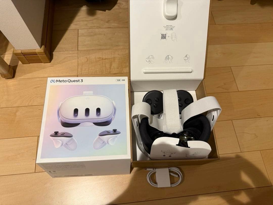  Quest 3 VRヘッドセット128GB箱付き