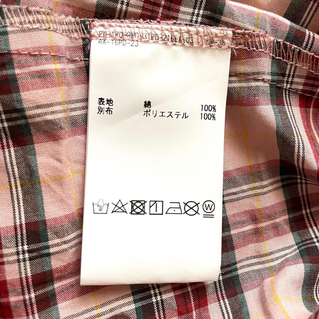 ピンクハウス × aoki misako コラボ チェックフードブラウス