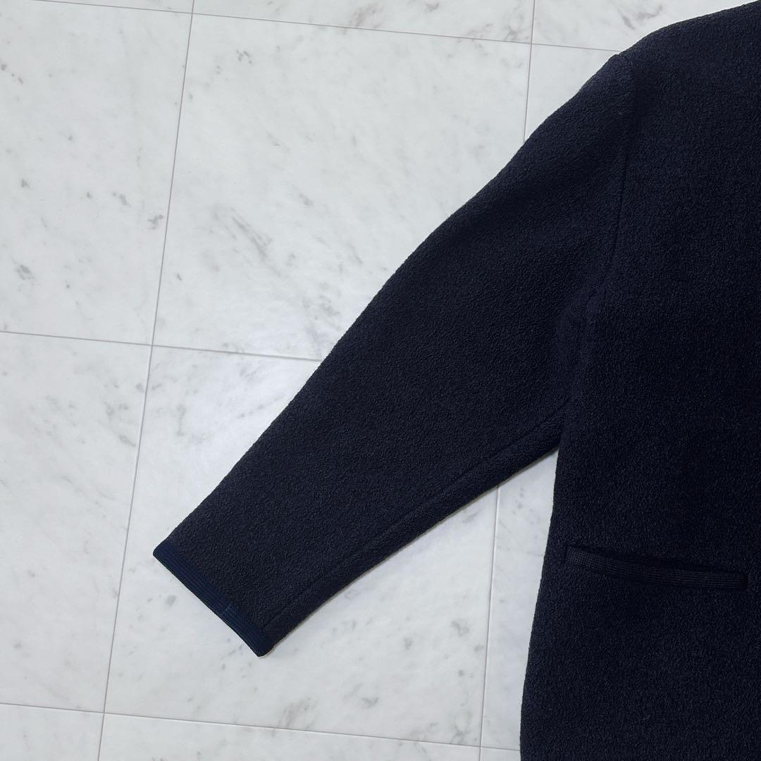 美品 マドモアゼルノンノン ゆったり 圧縮ウール コート ジャケット ロゴ刺繍