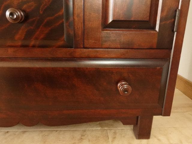 北海道民芸家具　ドレッサー　鏡台　再塗装済　ＵＳＥＤ