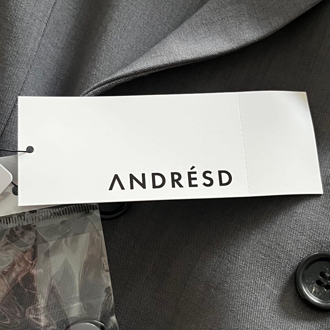 ANDRESD ピークドラペルジャケット　グレー　テーラード　フォーマル　結婚式