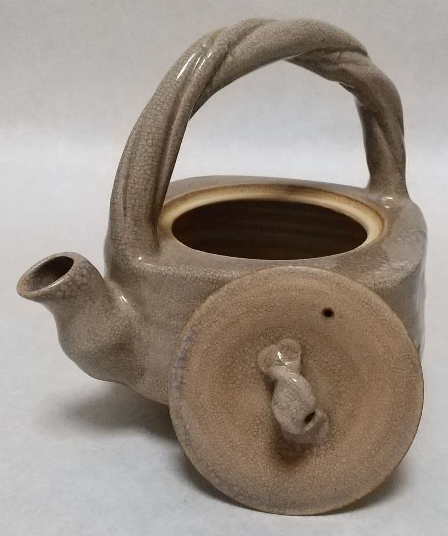 萩焼 水指し 松綠