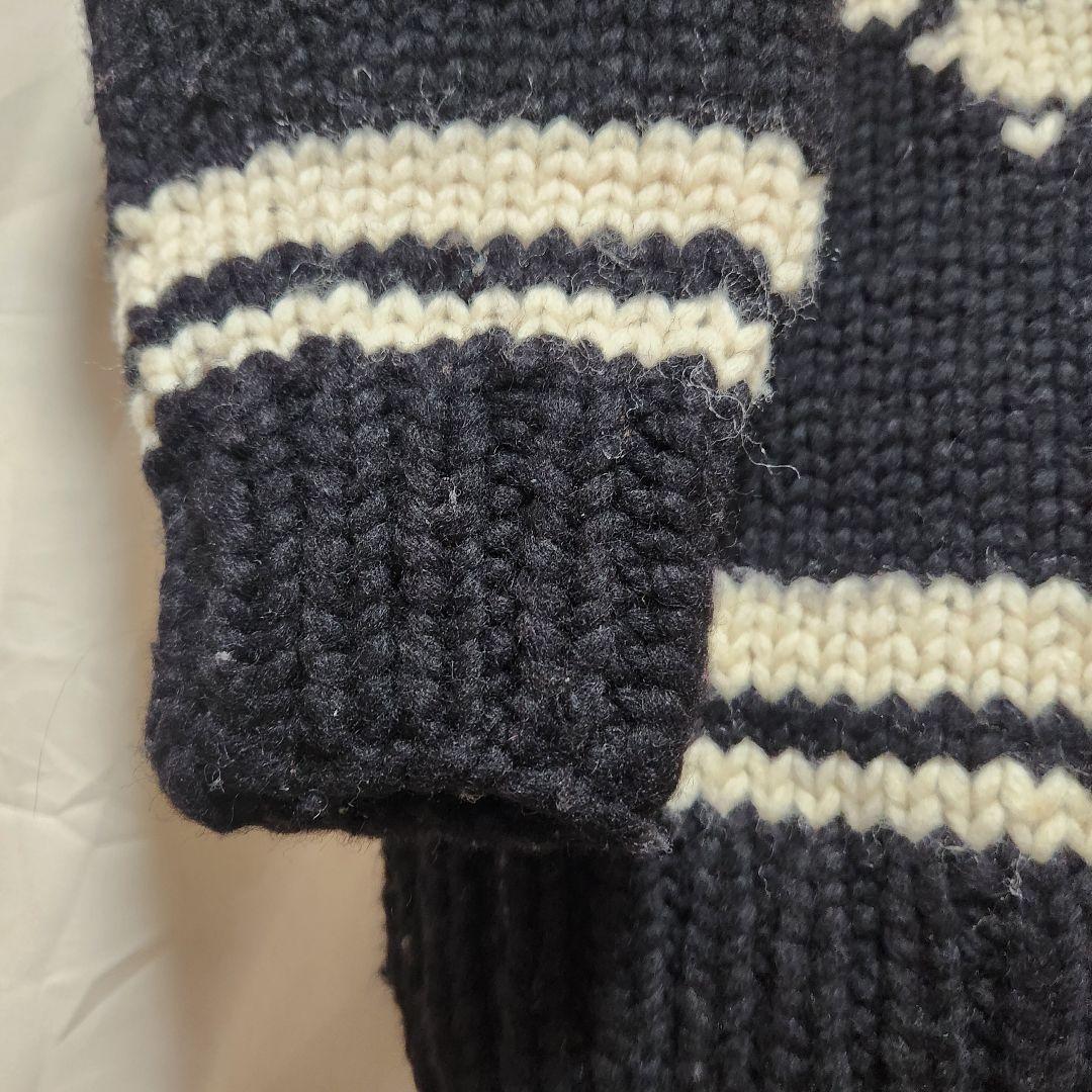 LONGHOUSE カウチンセーター　スカル　ドクロ　ヴィンテージ　カナダ　古着