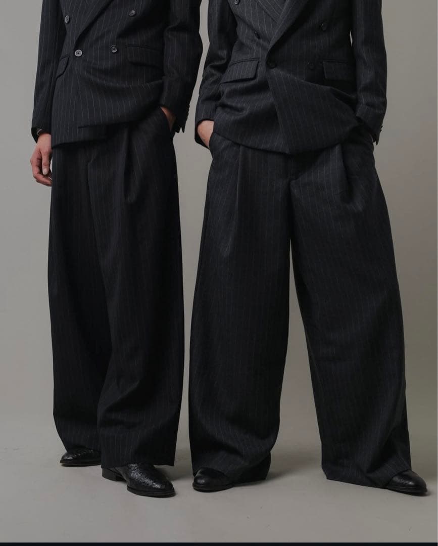 GROSGRAIN ストライプ ダブルブレストスーツセット