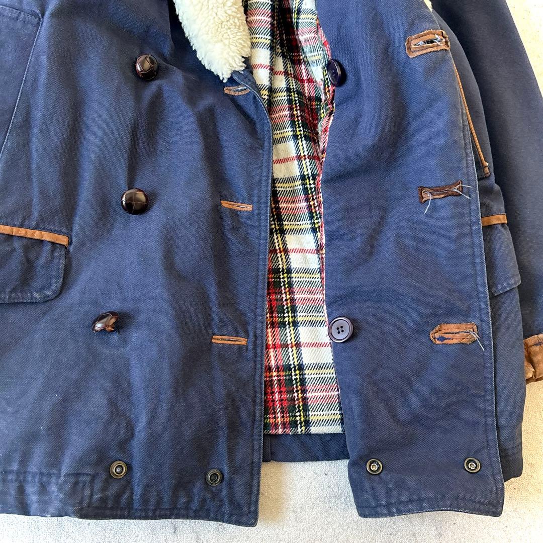 マカフィー グローブトロッター ダック地ムートンボア ハンティングジャケット青_