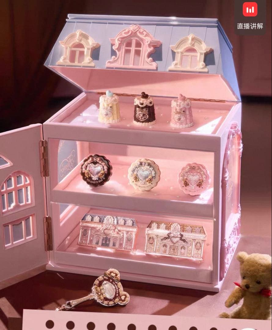 フラワーノーズ スウィーティーベア 収納ボックス＋パフ