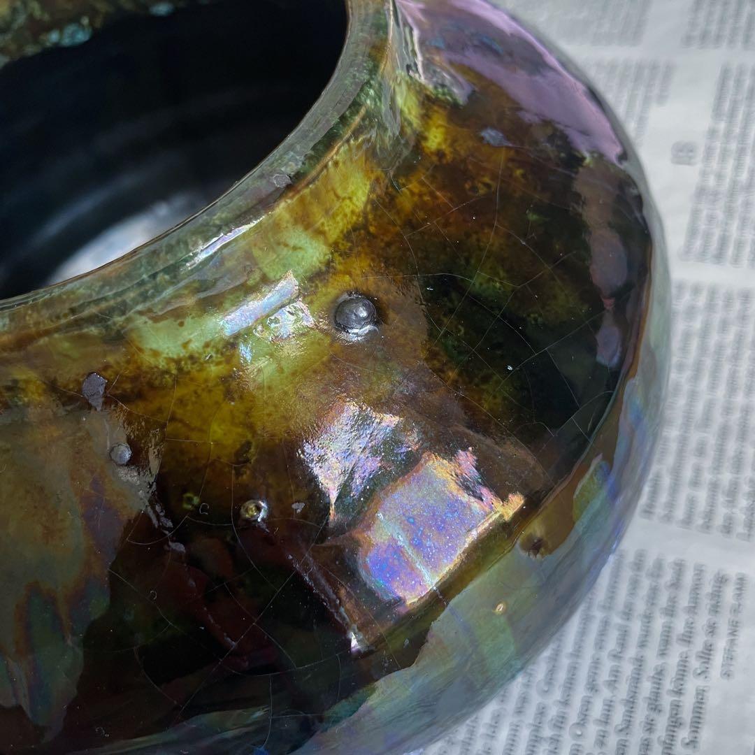 【ドイツ Studio potteryの花瓶 】Fat lava 273