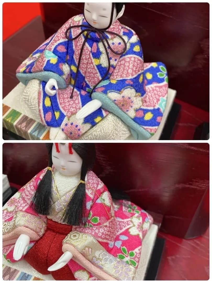 KM1 木目込五人飾り　一秀作木目込　木目込人形　ひな人形木目込