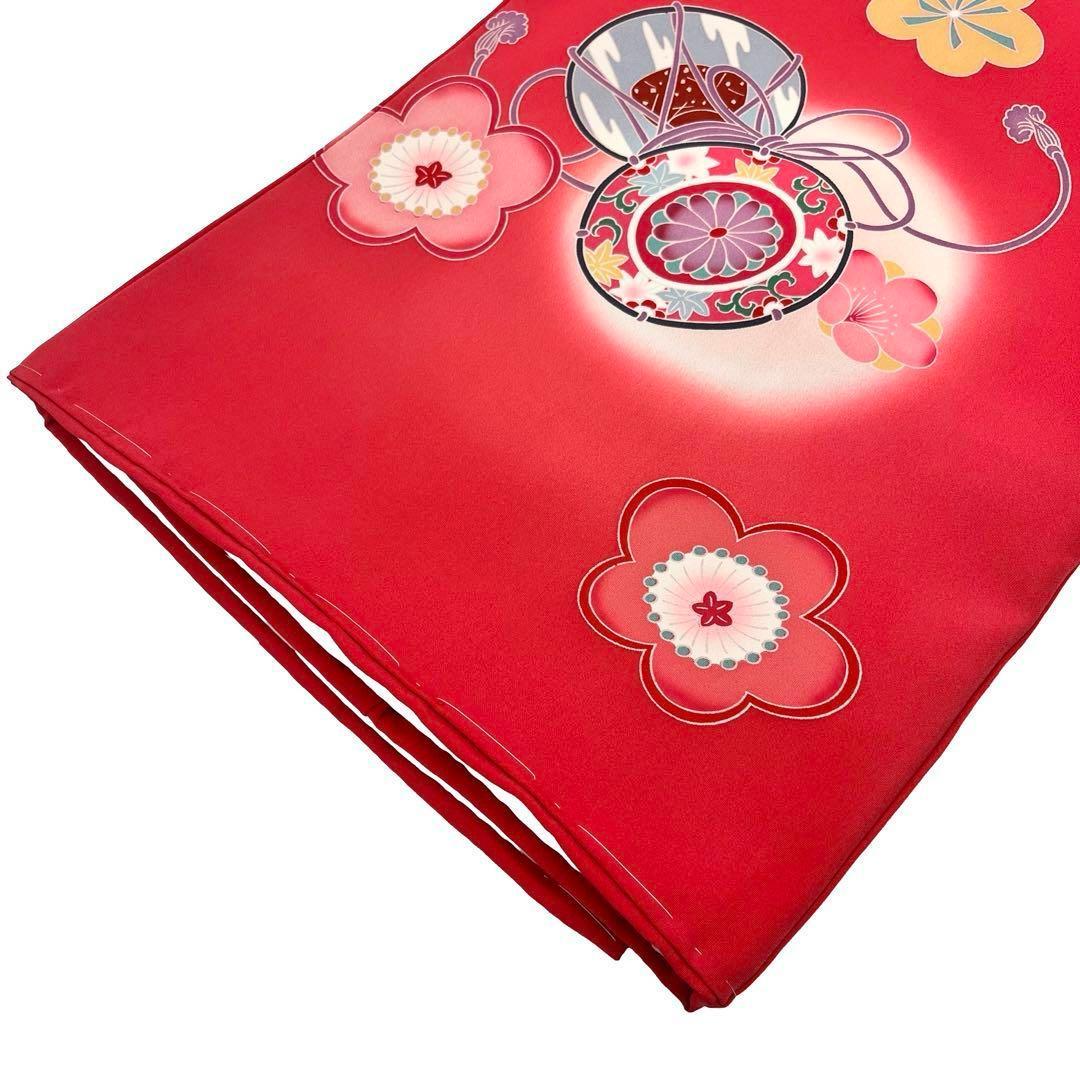 子供着物 襦袢付 女の子 一つ身 お宮参り 手毬柄 三歳 七五三 X-1007