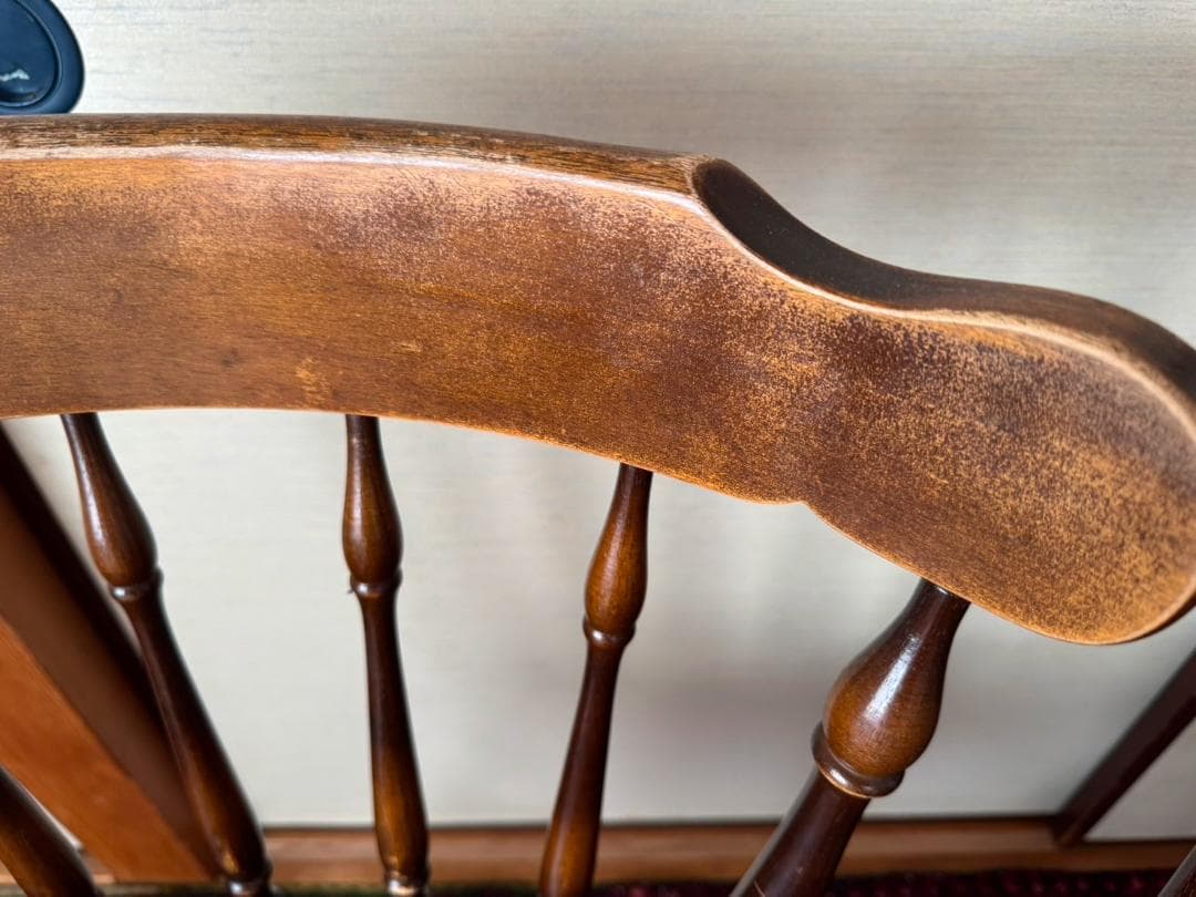 【今週末まで出品】飛騨家具　キツツキマーク　ダイニングチェア　ウィンザーチェア