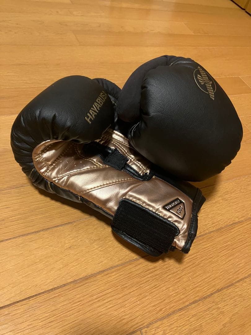 HAYABUSA T3 ボクシンググローブ 黒/金 ベルクロ式 10オンス