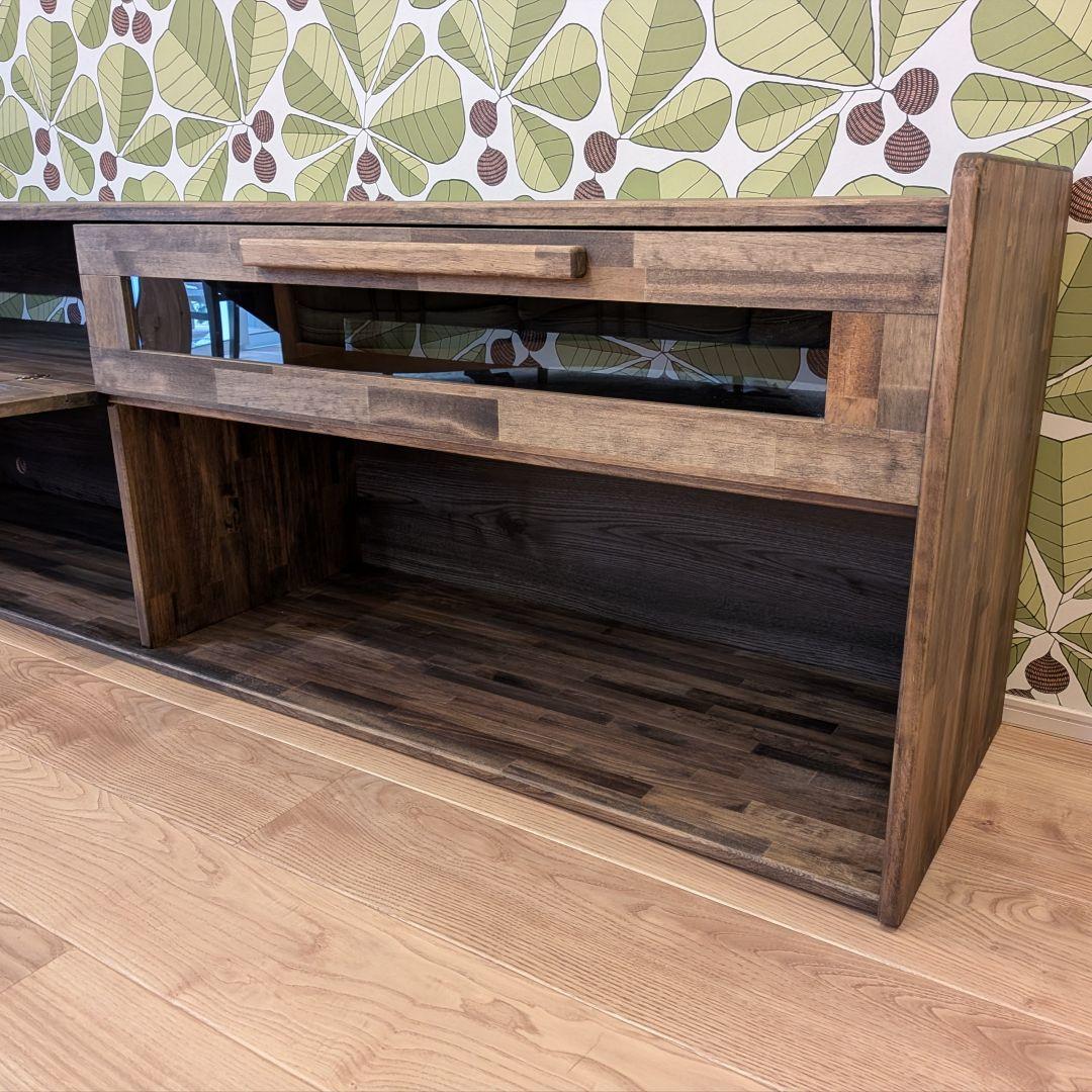 テレビボード　木製ハンドメイド　アクリル棚　木製棚　チェスト　リビングボード