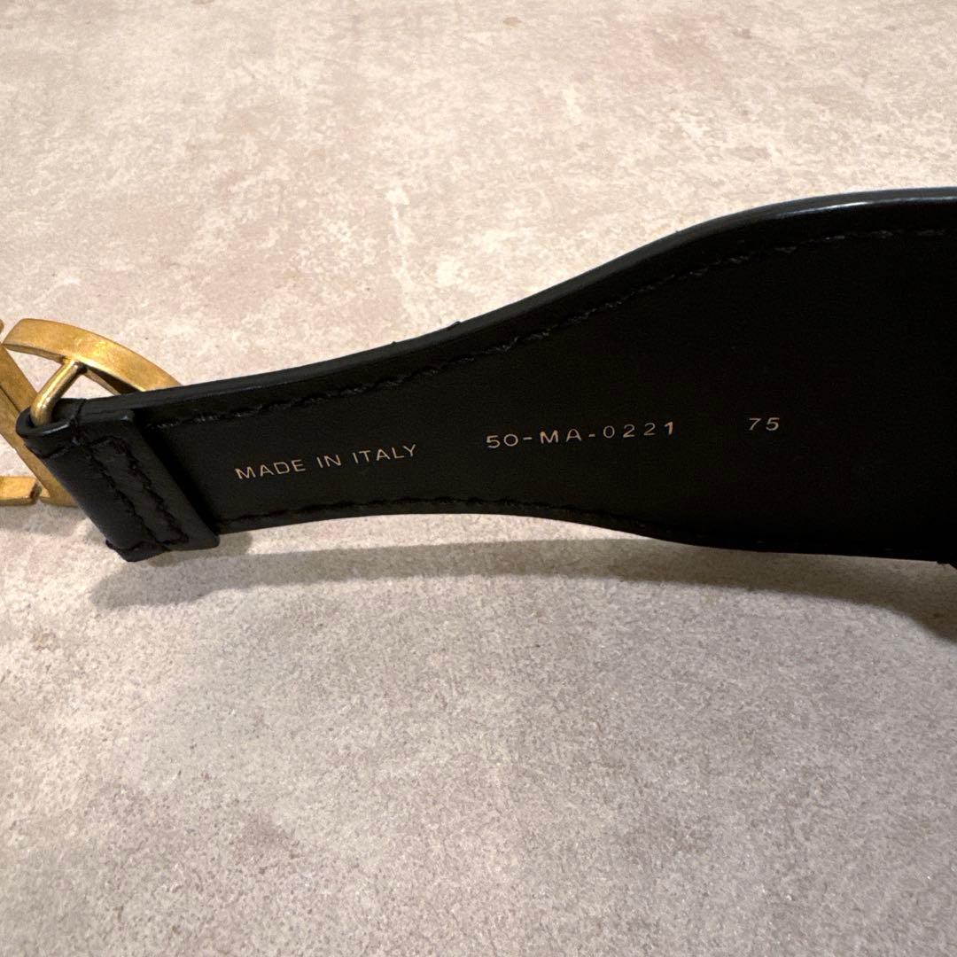 ベルト 75 Dior ディオール エンブロイダリー CDロゴ キャンバス