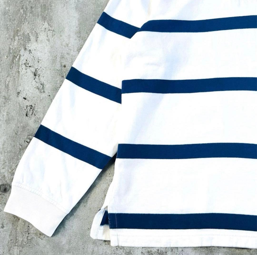 ラルフローレン 常田大希 ラガーシャツ ポニー刺繍 裏起毛 ボーダー XL