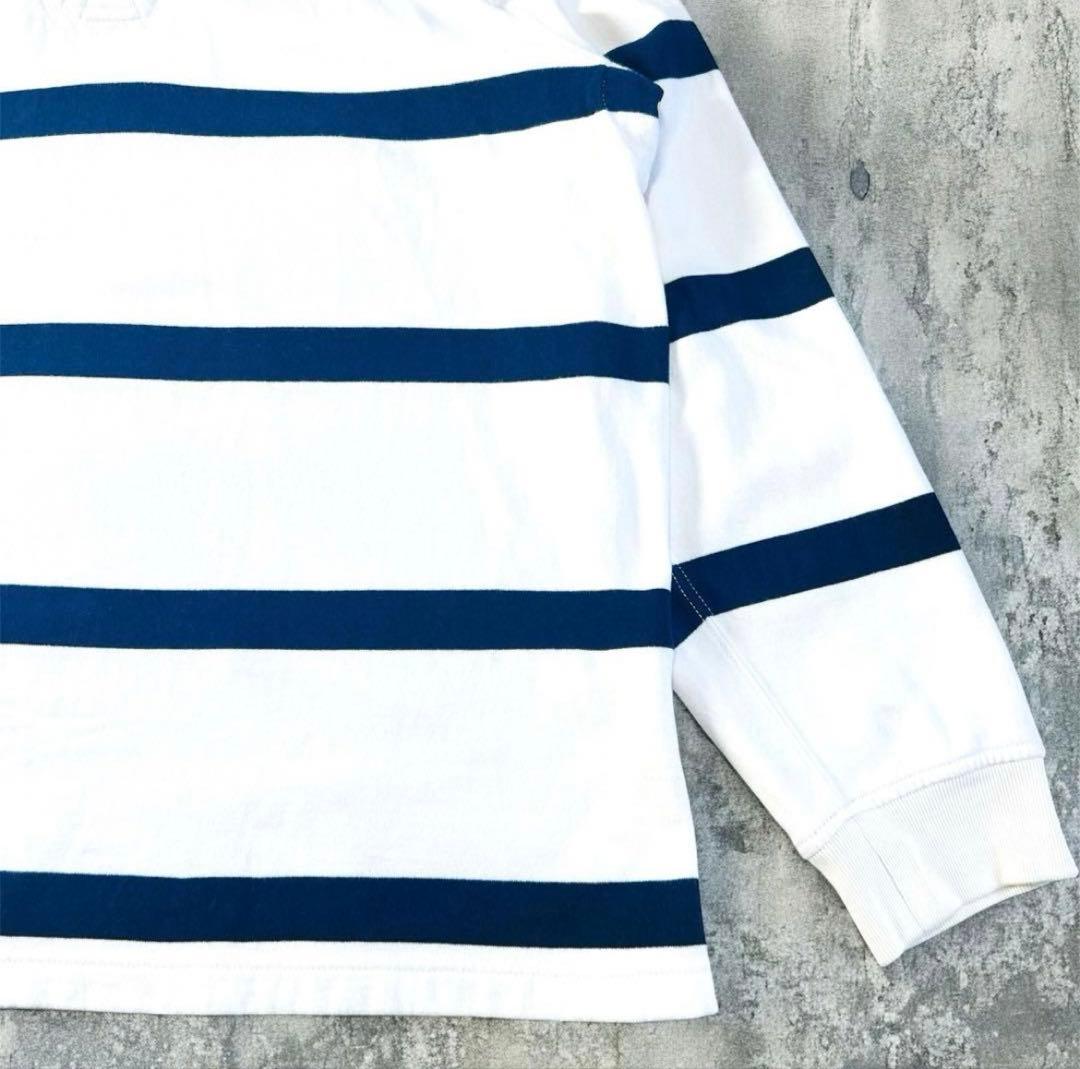 ラルフローレン 常田大希 ラガーシャツ ポニー刺繍 裏起毛 ボーダー XL