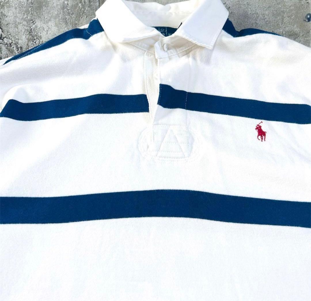 ラルフローレン 常田大希 ラガーシャツ ポニー刺繍 裏起毛 ボーダー XL