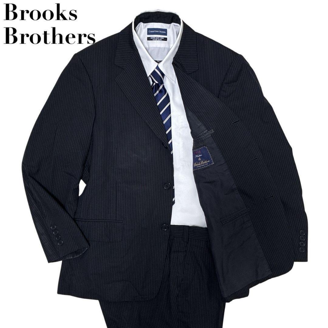 美品✨ブルックスブラザーズ 高級スーツ上下 セットアップ ストライプ 背抜き