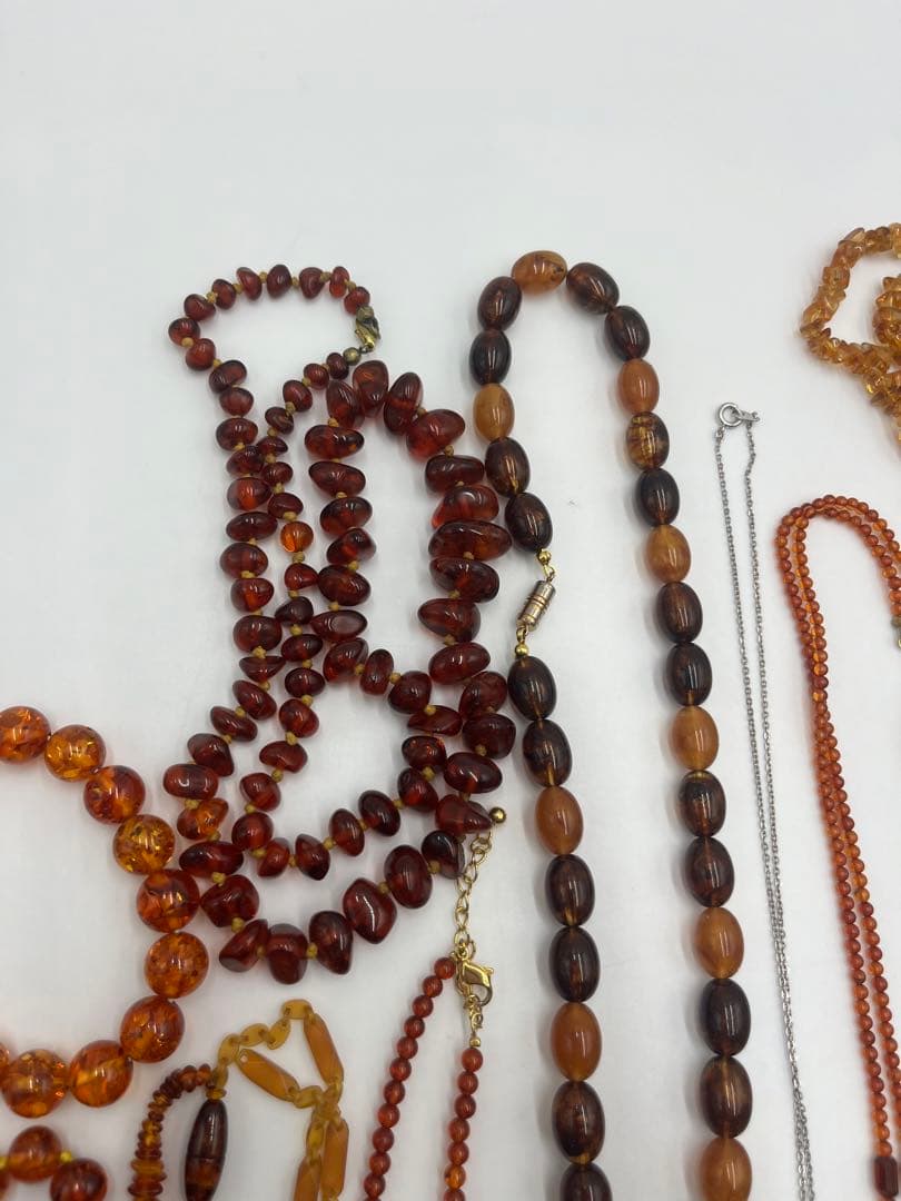 鼈甲？　琥珀？　アクセサリー　シルバー　ジャンク　まとめ売り　総重量約410g