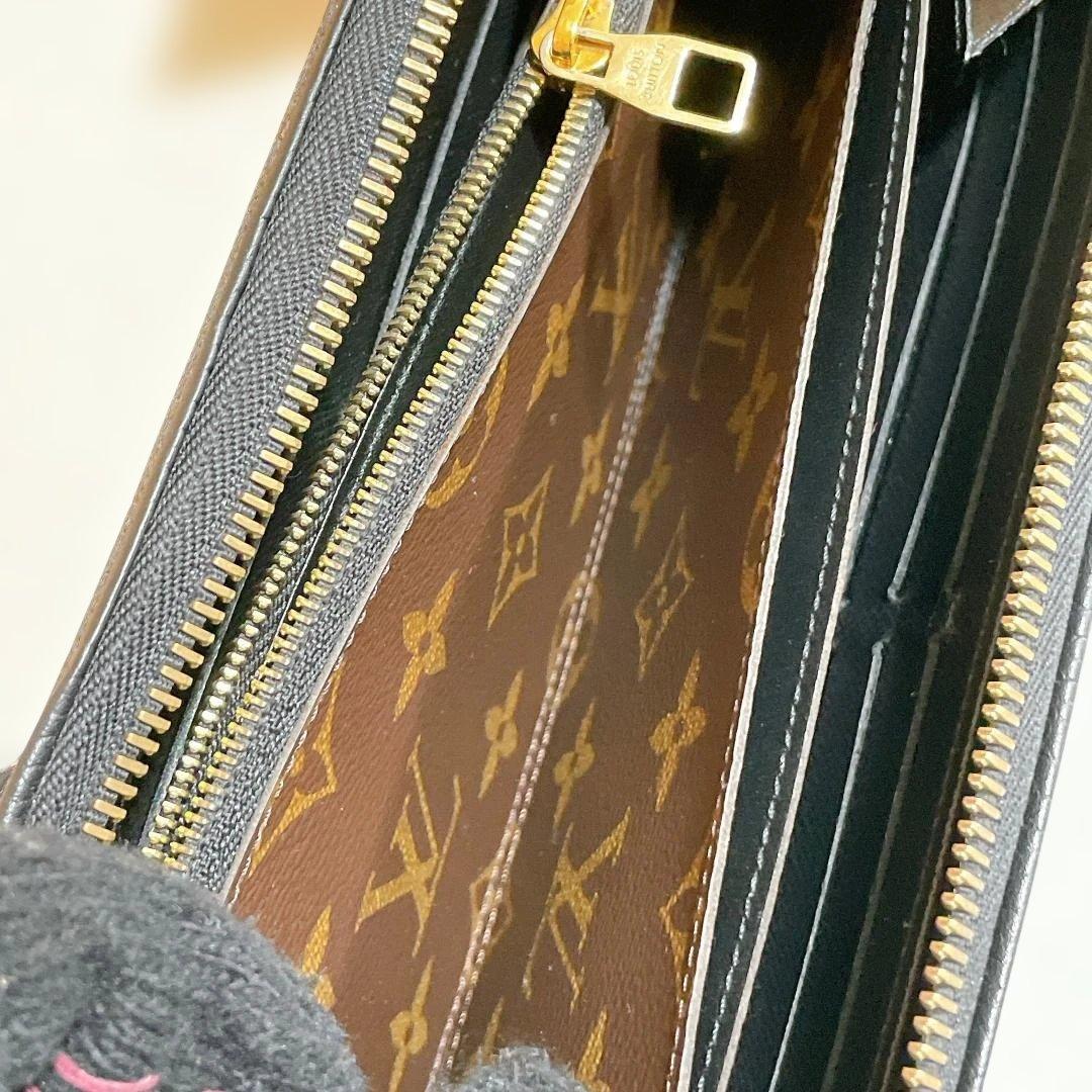 【美品】ルイヴィトン モノグラム ジッピーウォレット レティーロ ブラック