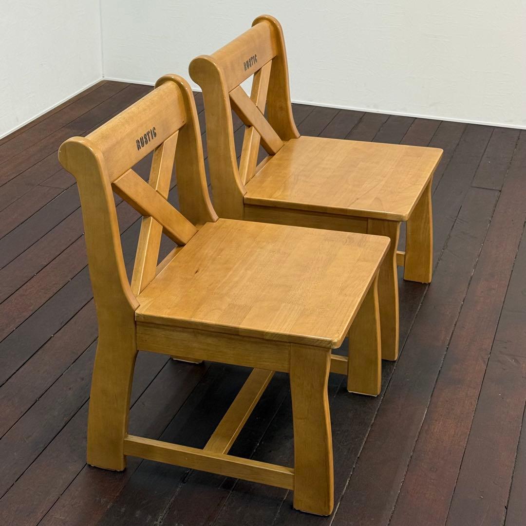 H21K44a karimoku RUSTIC ダイニングチェア 2脚セット