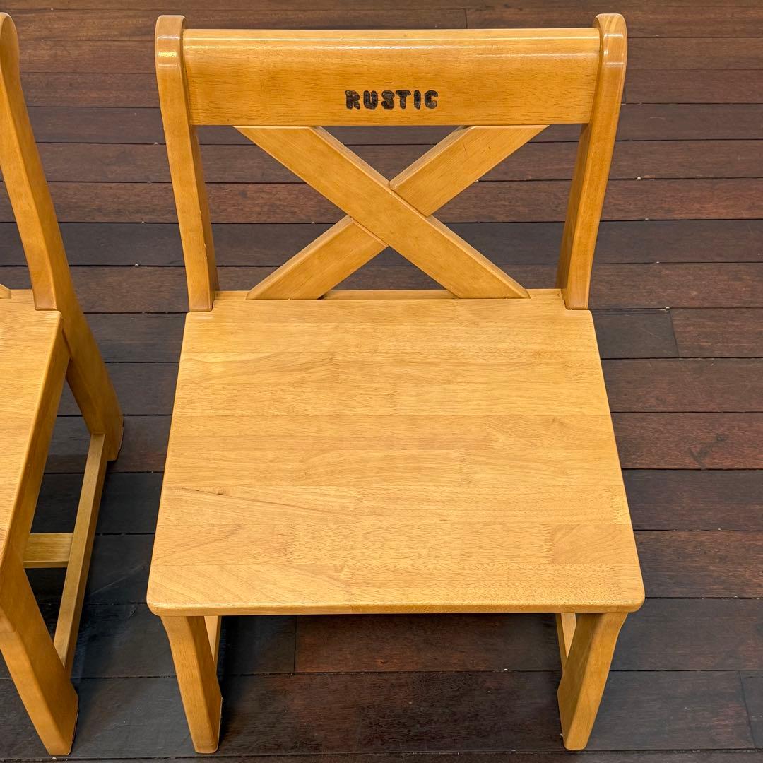 H21K44a karimoku RUSTIC ダイニングチェア 2脚セット