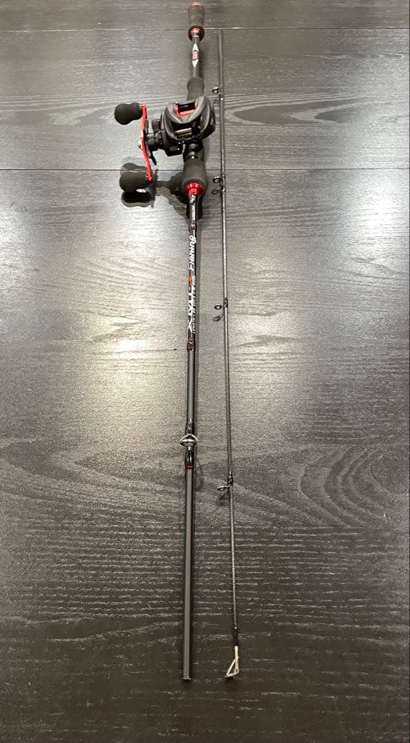 バス釣り2セット・ベイトロッド&リール(右巻)スピニングロッド&リール・ライン付