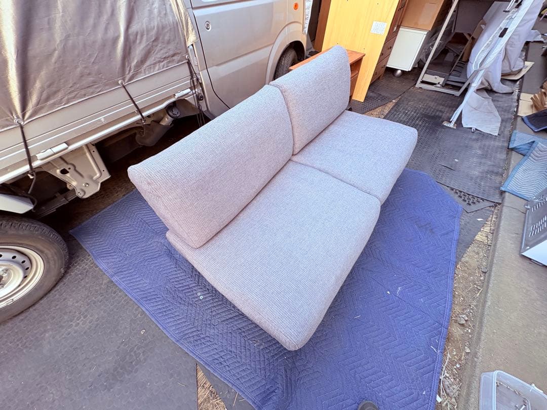 無印良品 ゆったり座れるアームレスソファ 2シーター