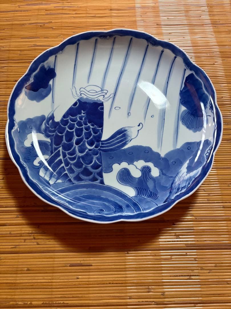 鯉の滝登り　大皿　飾り皿