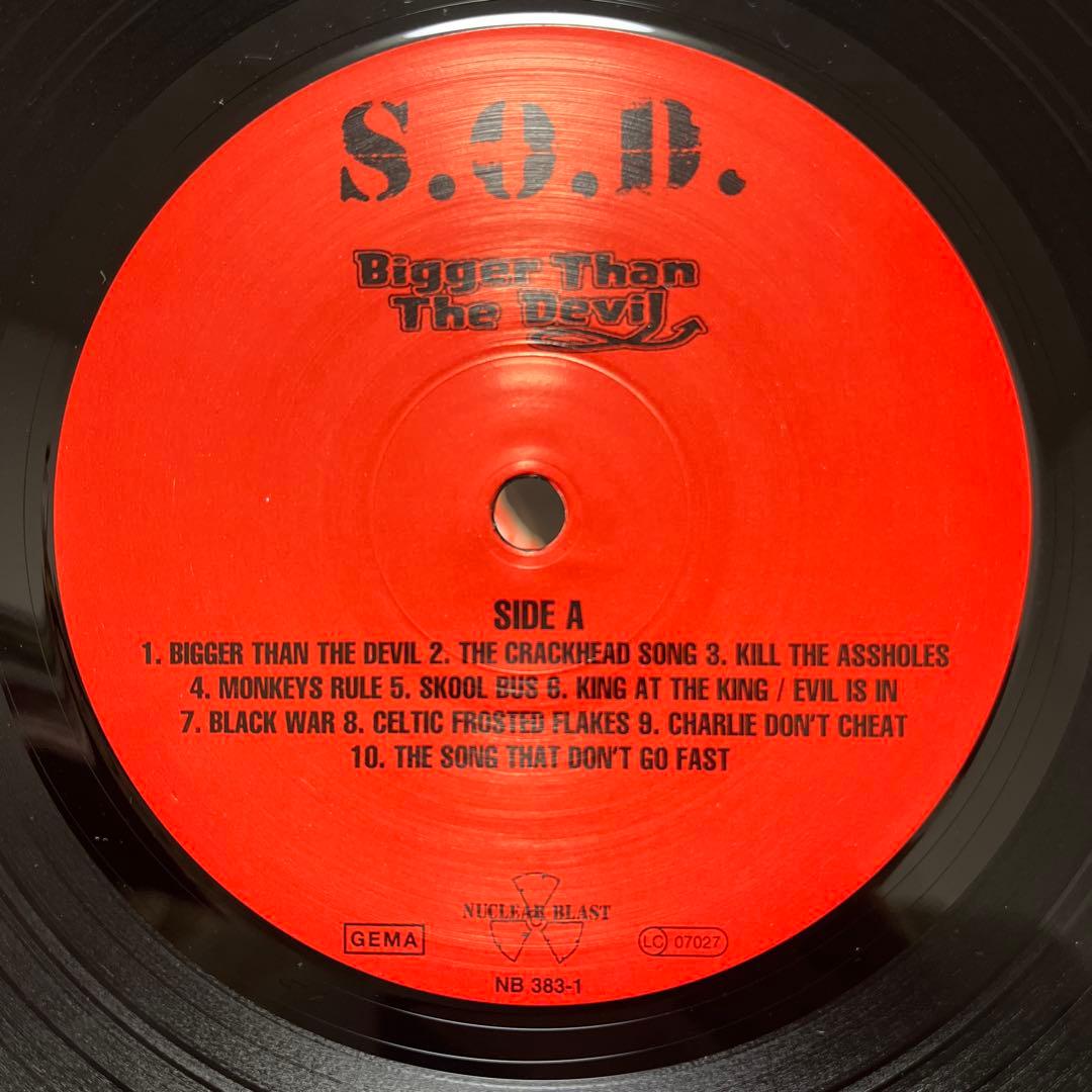 S.O.D / bigger than the devil LPレア盤
