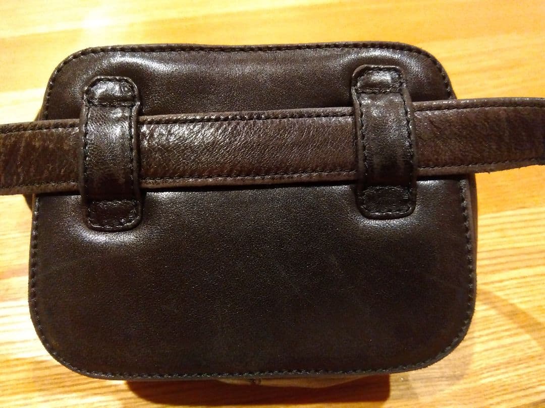 PRADA レザー ウエストバッグブラック