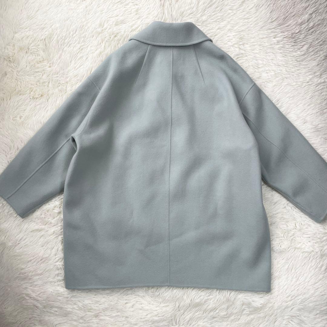 ナノユニバース 140ウールリバーミドルコート　グリーン