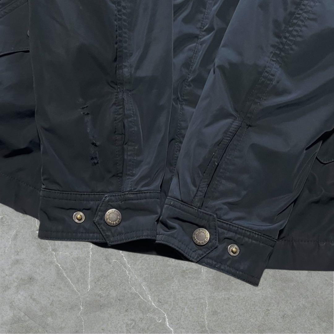 たろう Barbour 防水シェル中綿ジャケット黒クラシックタータン