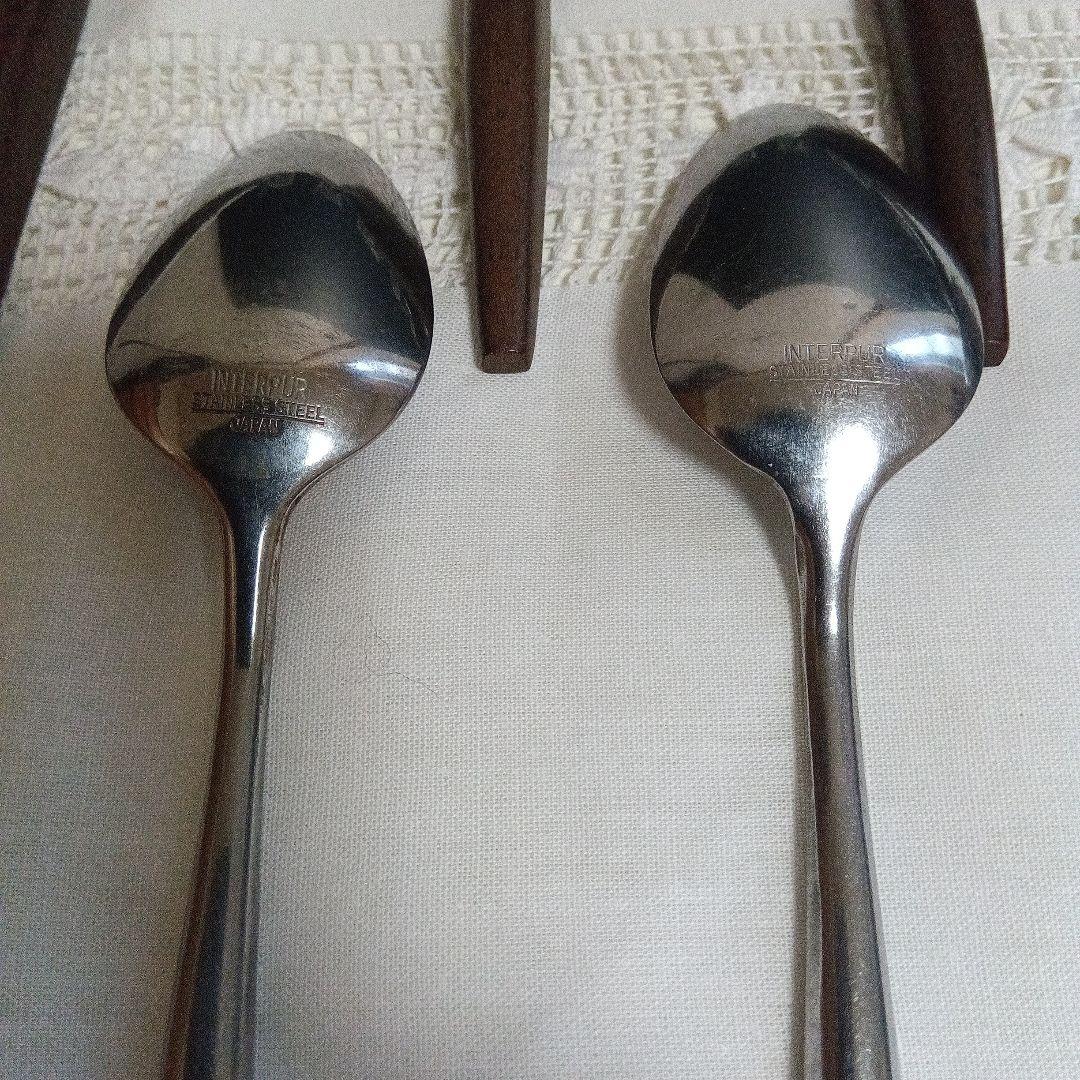 ミッドセンチュリー　カトラリー　フォーク／スプーン２種　12本