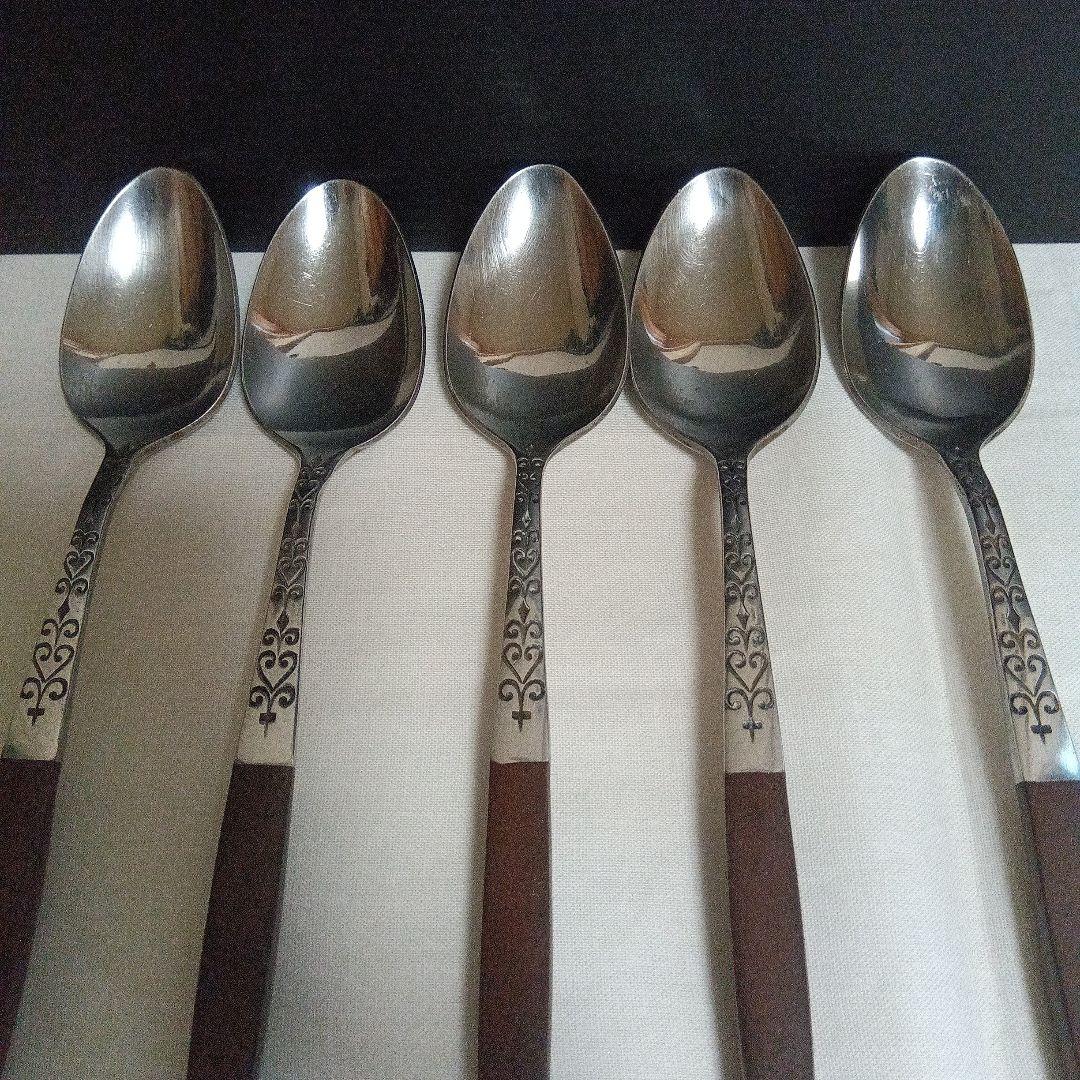 ミッドセンチュリー　カトラリー　フォーク／スプーン２種　12本