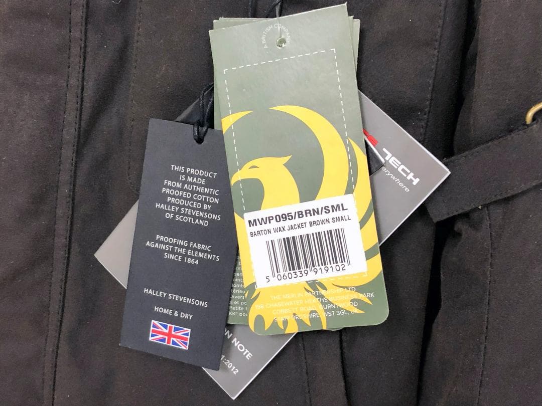 英国 MERLINバートン ワックスコットン ジャケット / オリーブ S(M)