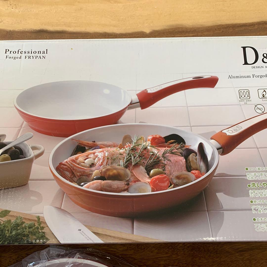 D&S 調理器具 セラミックコーティング フライパン&鍋 セット
