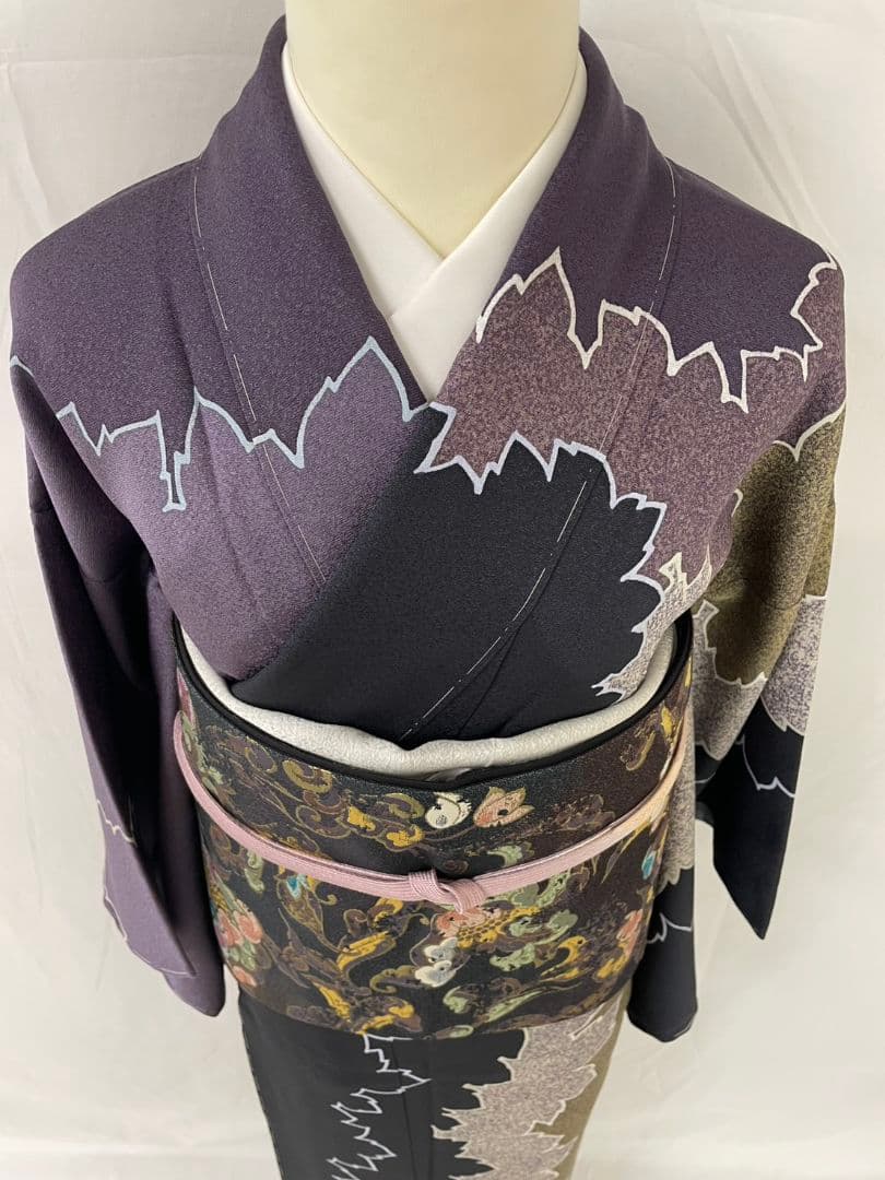 お見分け済　新品未使用　正絹袷　叩き染　染め分け訪問着単品