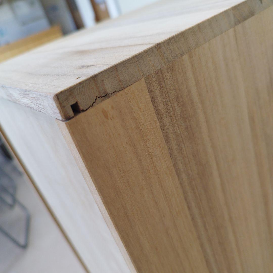 掛け軸専用　木製収納ボックス 黒色金具付き