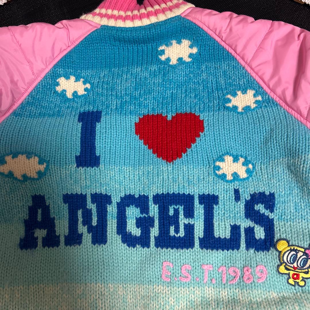 エンジェルブルー ニットブルゾン ジャケットM150