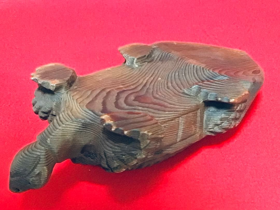 ◉逸品◉数寄屋造りの名棟梁〓平田雅哉◉一刀彫・木彫〓亀・千寿亀・蓑亀◉26cm