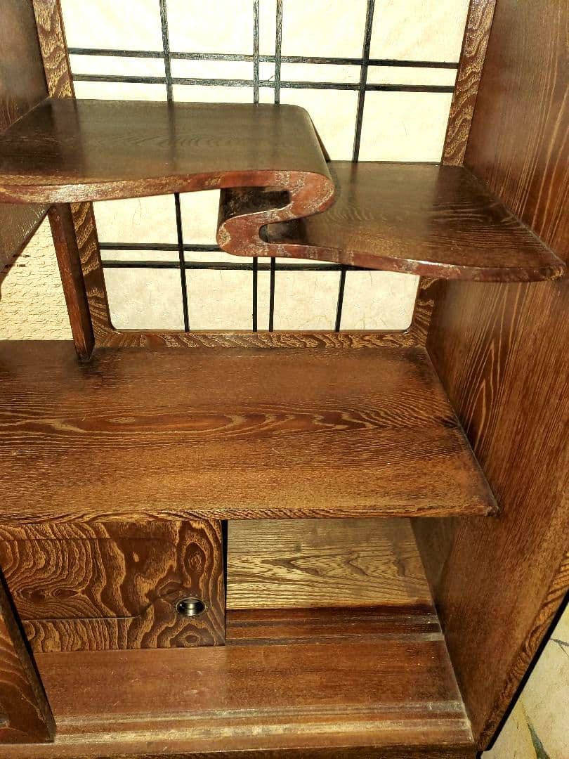 昭和　レトロ　茶箪笥　飾り棚